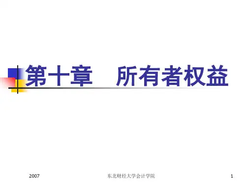 第十所有者权益