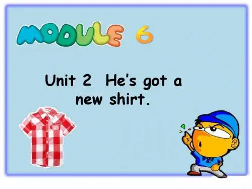 Module 6 Unit 2 He's got a new shirt