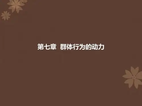 组织行为学讲义-第7章群体行为的动力 2分解