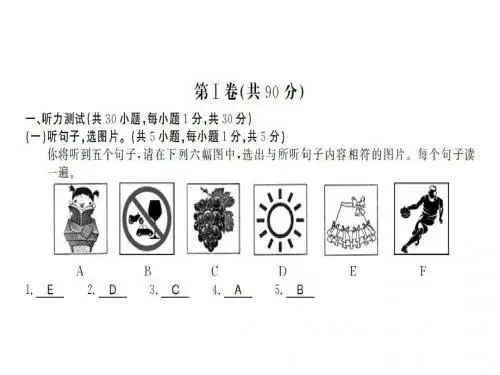 2018年秋九年级外研版英语(广西)习题课件:期末综合测评卷 (共47张PPT)