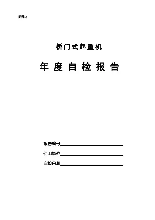 桥门式起重机年度自检