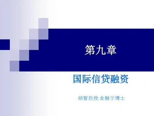 第九章 国际信贷融资