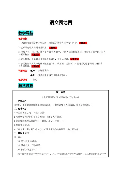 人教版语文一年级下册《课文   语文园地四   书写提示+日积月累》_4