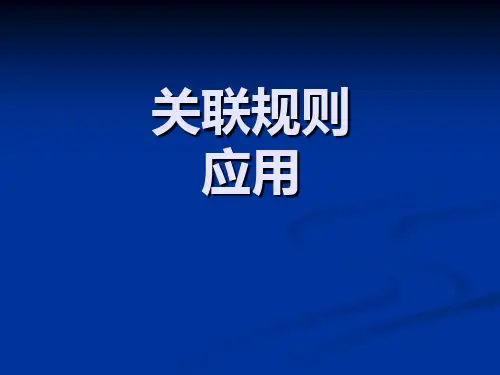 应用 关联规则
