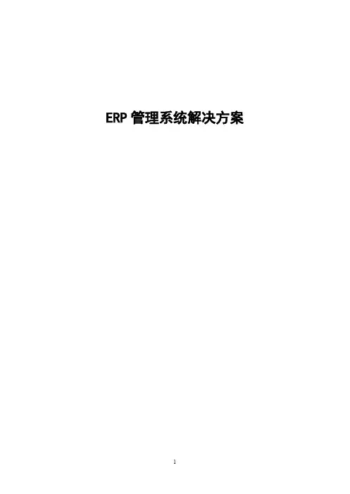 ERP系统解决方案