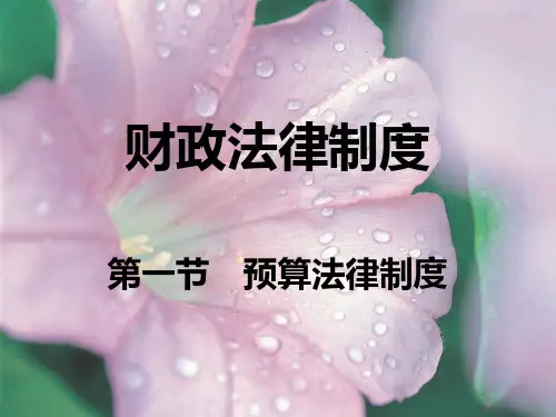 第一节预算法律制度