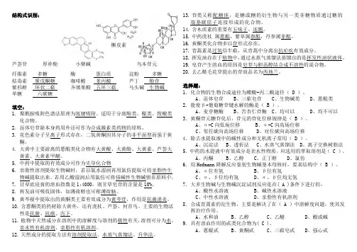 《植物天然产物开发》样题