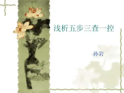 浅析五步三查一控