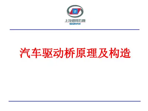 汽车驱动桥原理及结构ppt课件