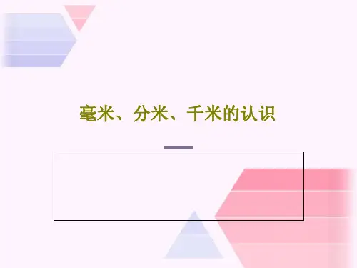毫米、分米、千米的认识16页PPT