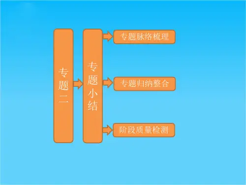 高二历史人民版选修四课件 专题二  知识整合与阶段检测