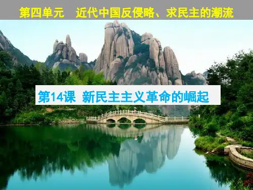 高中历史必修1优质课件：第14课  新民主主义革命的崛起