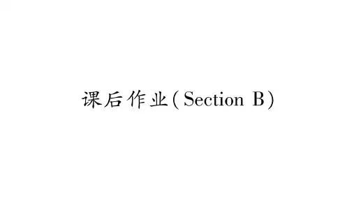 课后作业(Section B)