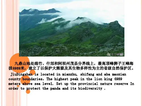 九顶山太子岭滑雪场的英语