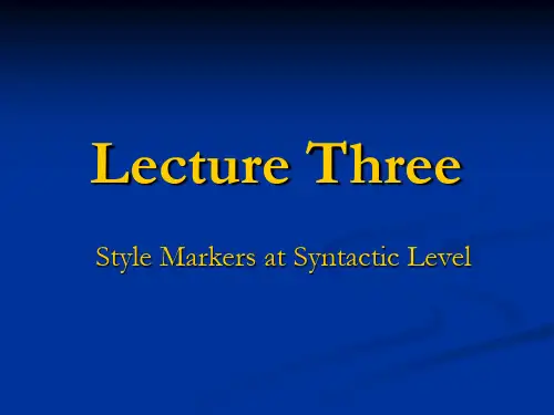 Lecture Three