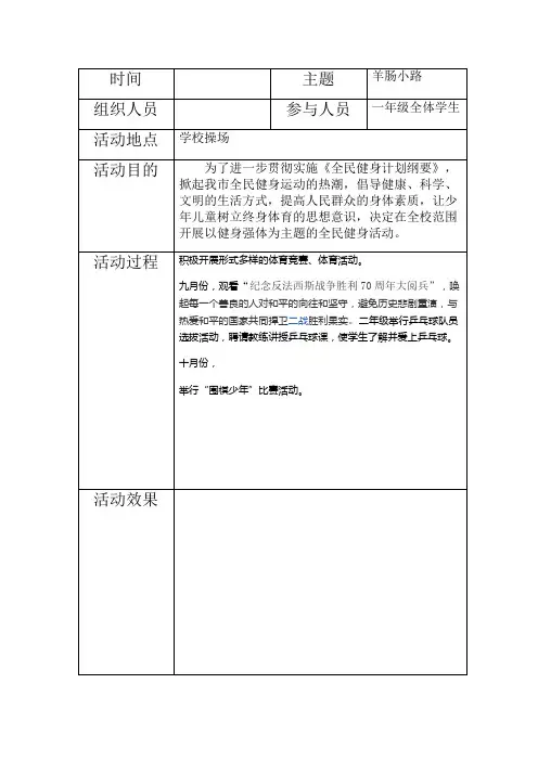 综合实践活动记录表 2