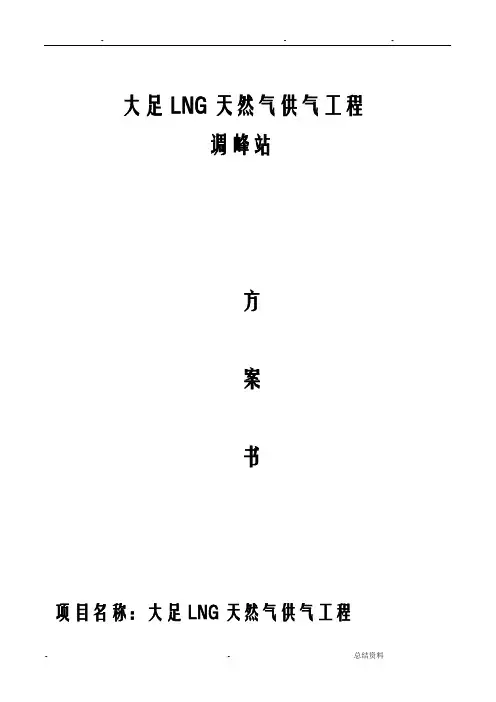 大足LNG天然气供气工程方案(定稿)