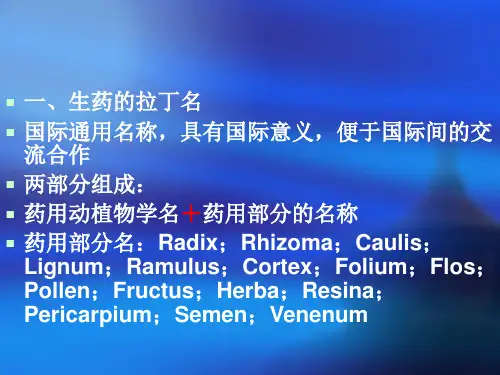 天然药物学资源