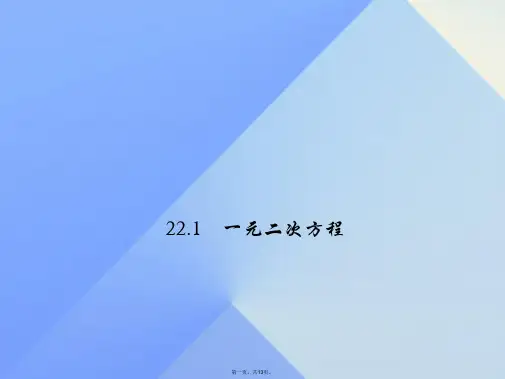 原九年级数学上册22.1一元二次方程课件(新版)华东师大版