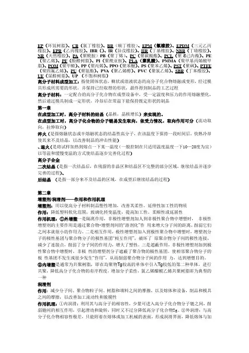高分子材料成型加工