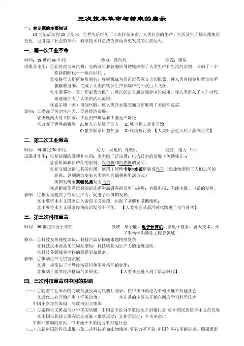 三次技术革命与带来的启示