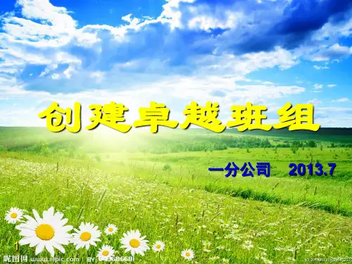 创建卓越的班组(PPT课件)
