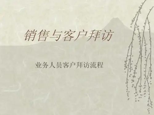 销售与客户拜访流程