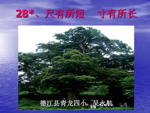 28、尺有所短 寸有所长课件