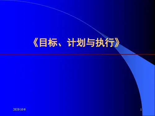目标计划与执行力