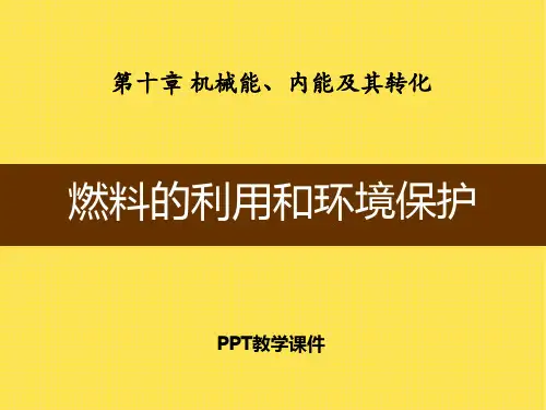 燃料的利用和环境保护精品PPT课件