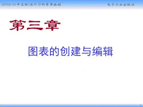 SPSS图表的创建与编辑