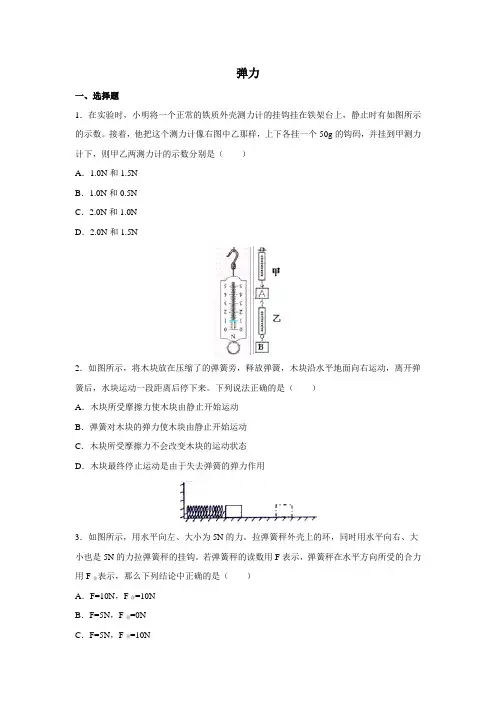人教版八年级物理下册弹力