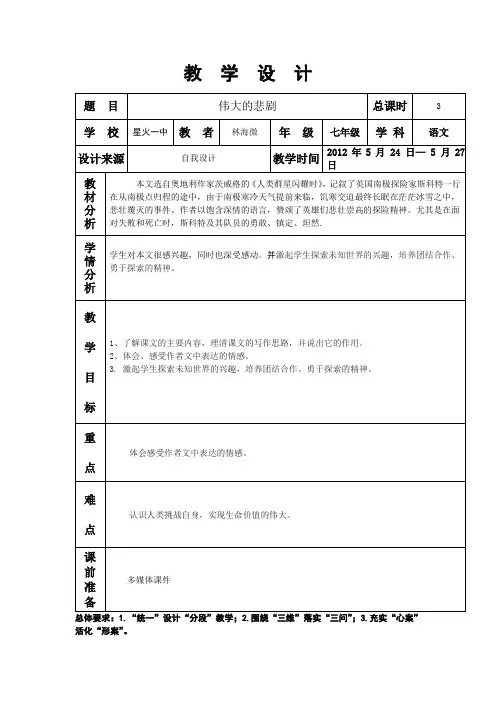 第二十一课伟大的悲剧3课时