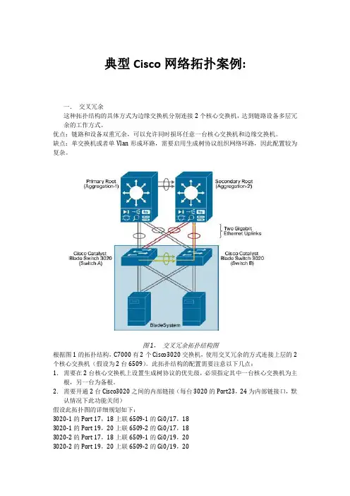 典型Cisco网络拓扑案例