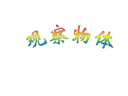 二上观察物体练习课