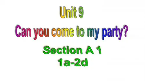 人教新目标版英语八年级上册Unit9 Section A(1a-2d)课件