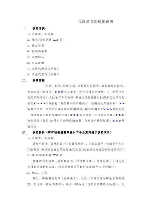 核销说明