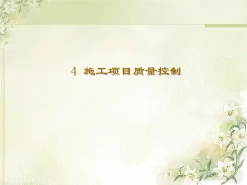 工程项目管理施工项目质量控制ppt课件