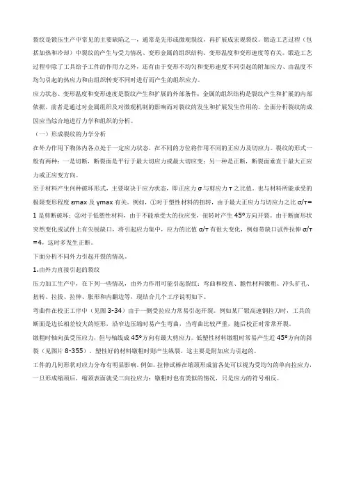 锻压裂纹