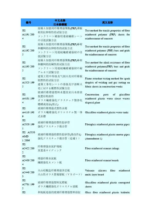日本纤维标准