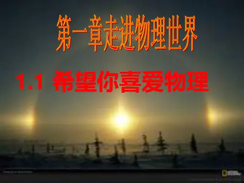 1.1希望你能喜欢物理