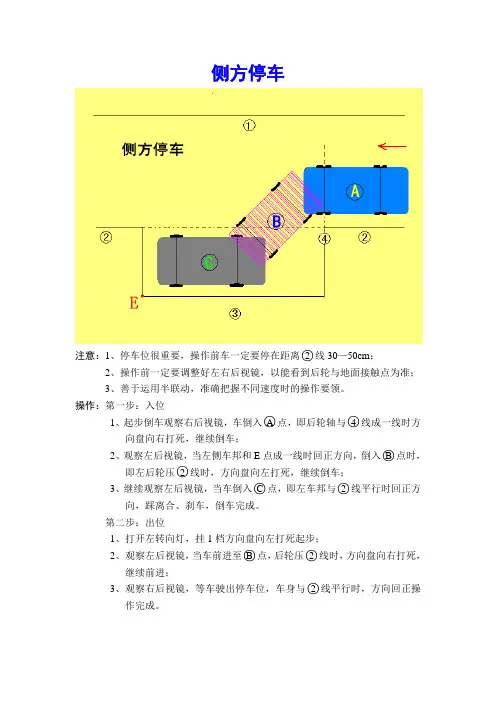 侧方停车技巧图解