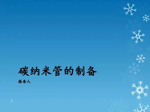 碳纳米管的制备 ppt课件
