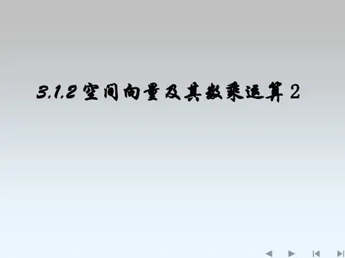 3.1.2空间向量及其数乘运算2