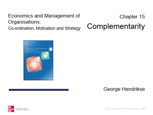 组织经济学与管理学ch15 Complementarity