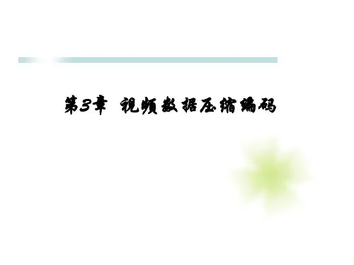 第3章 视频数据压缩编码
