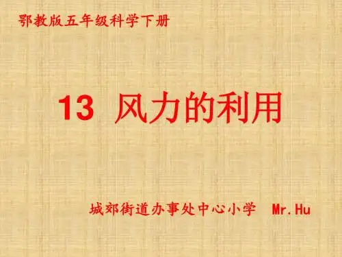 13 风力的利用
