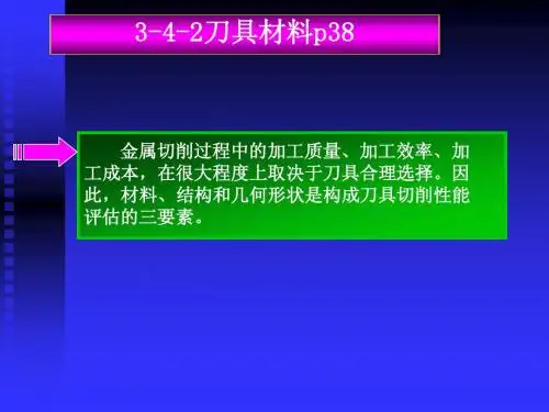 刀具与切削用量材料选择