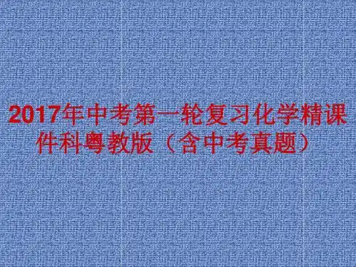 2017中考复习生命之源——水科粤教版