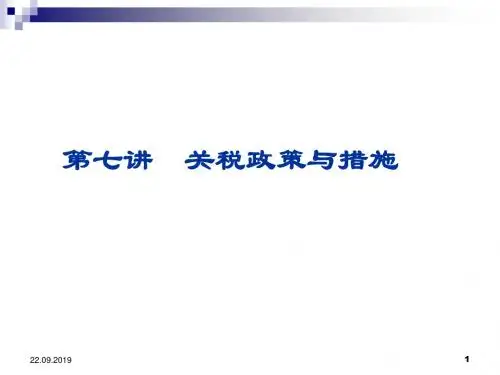 关税政策与措施(ppt 68页)